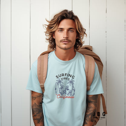 Surfing Vibes California men garment-dyed heavyweight t-shirt