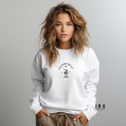 Hamptons New York Polo Club Embroidered women's Premium Sweatshirt