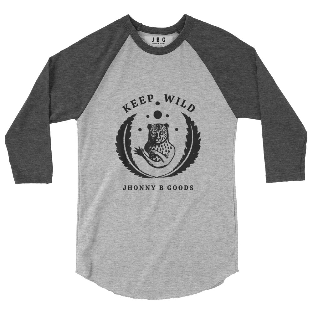 Keep Wild woman's 3/4 sleeve raglan shirt