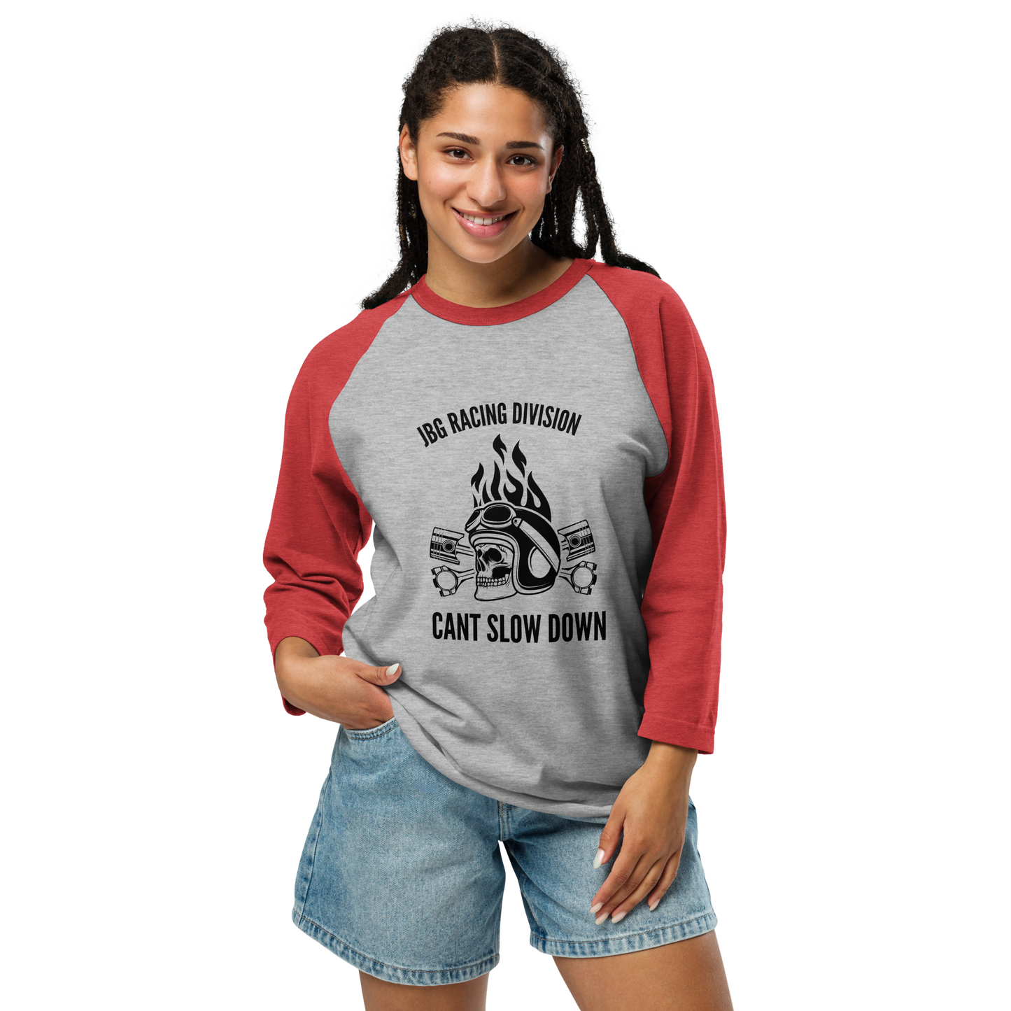 Cant Slow Down womens 3/4 sleeve raglan shirt