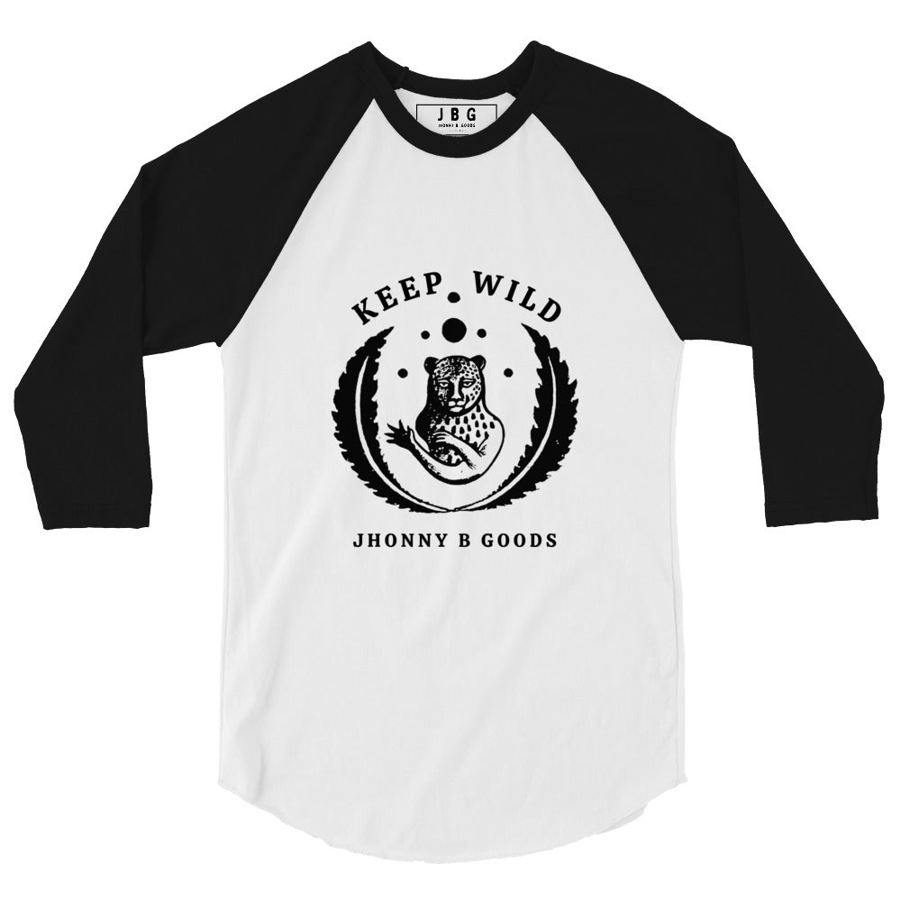 Keep Wild woman's 3/4 sleeve raglan shirt