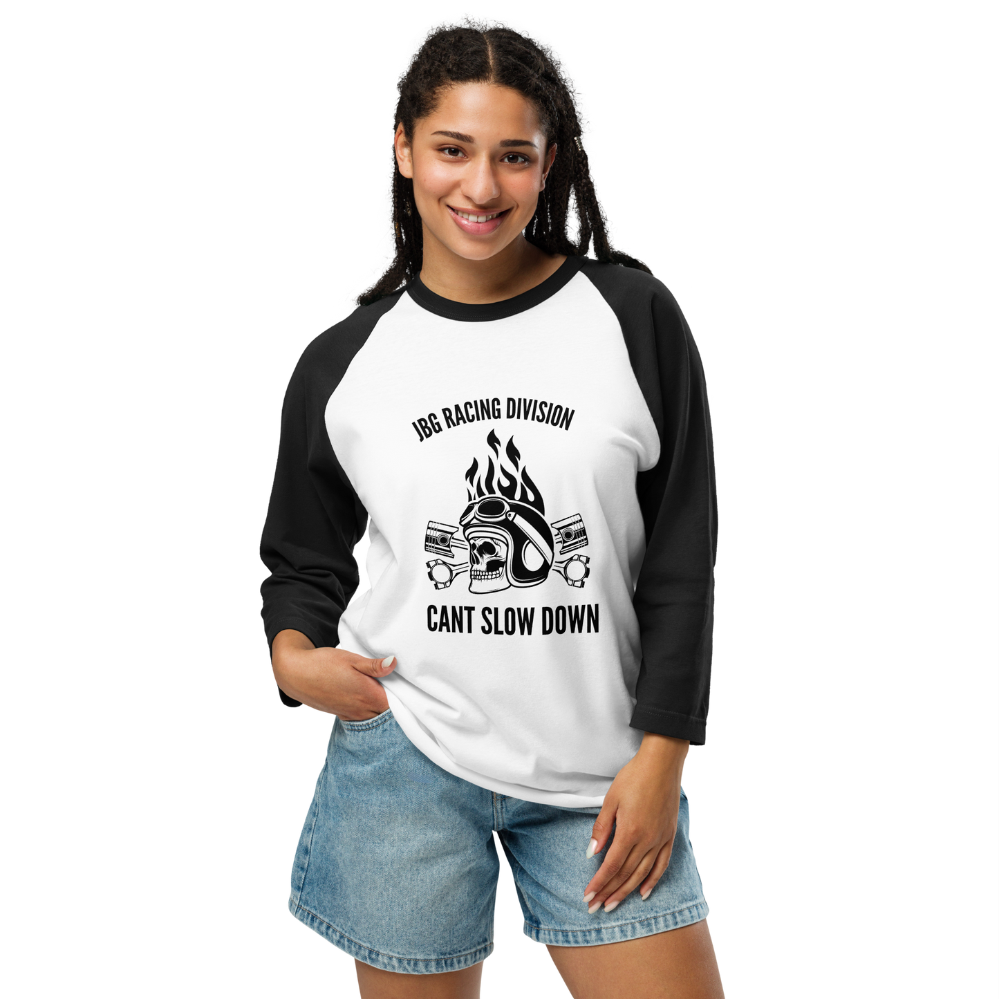 Cant Slow Down womens 3/4 sleeve raglan shirt