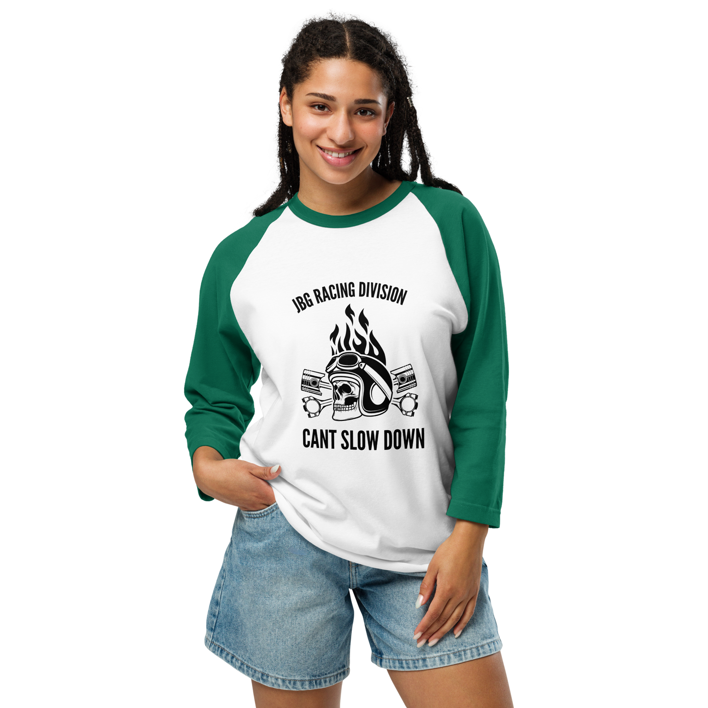 Cant Slow Down womens 3/4 sleeve raglan shirt