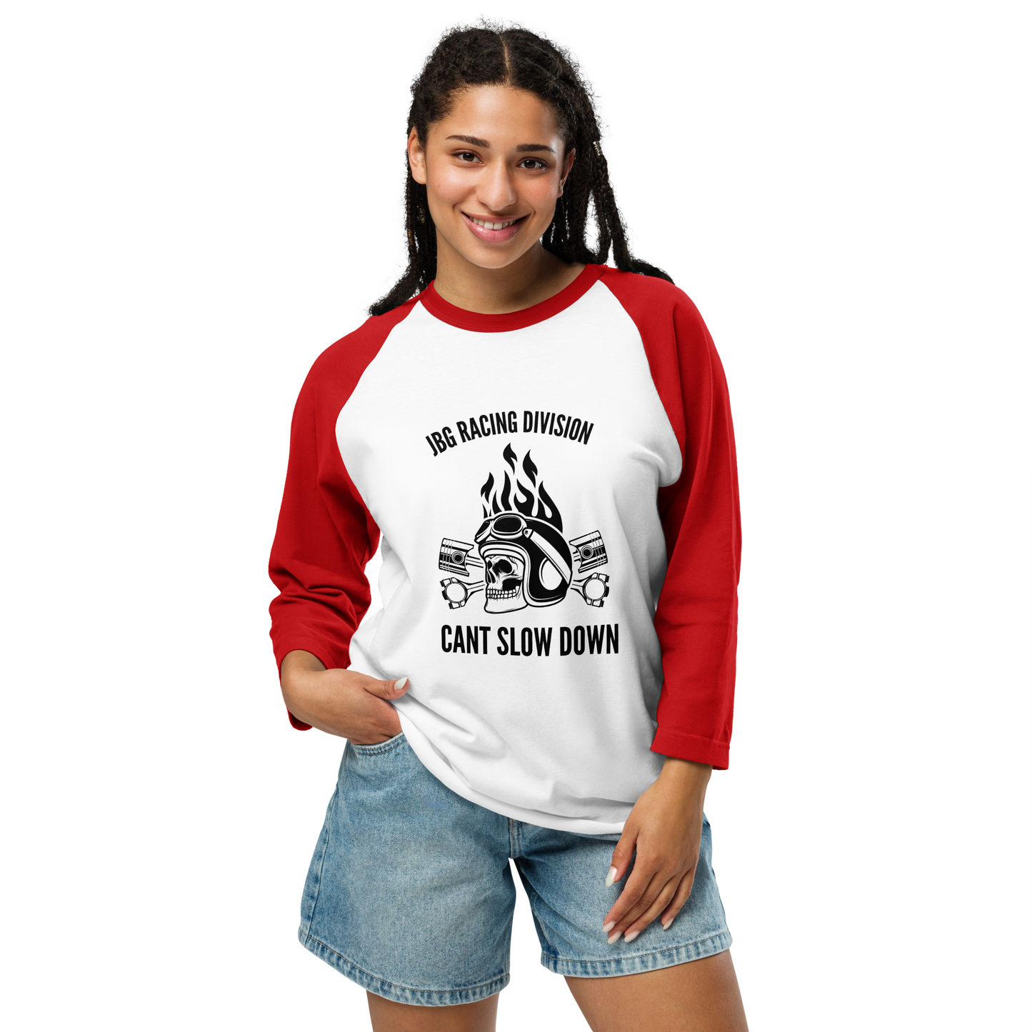 Cant Slow Down womens 3/4 sleeve raglan shirt