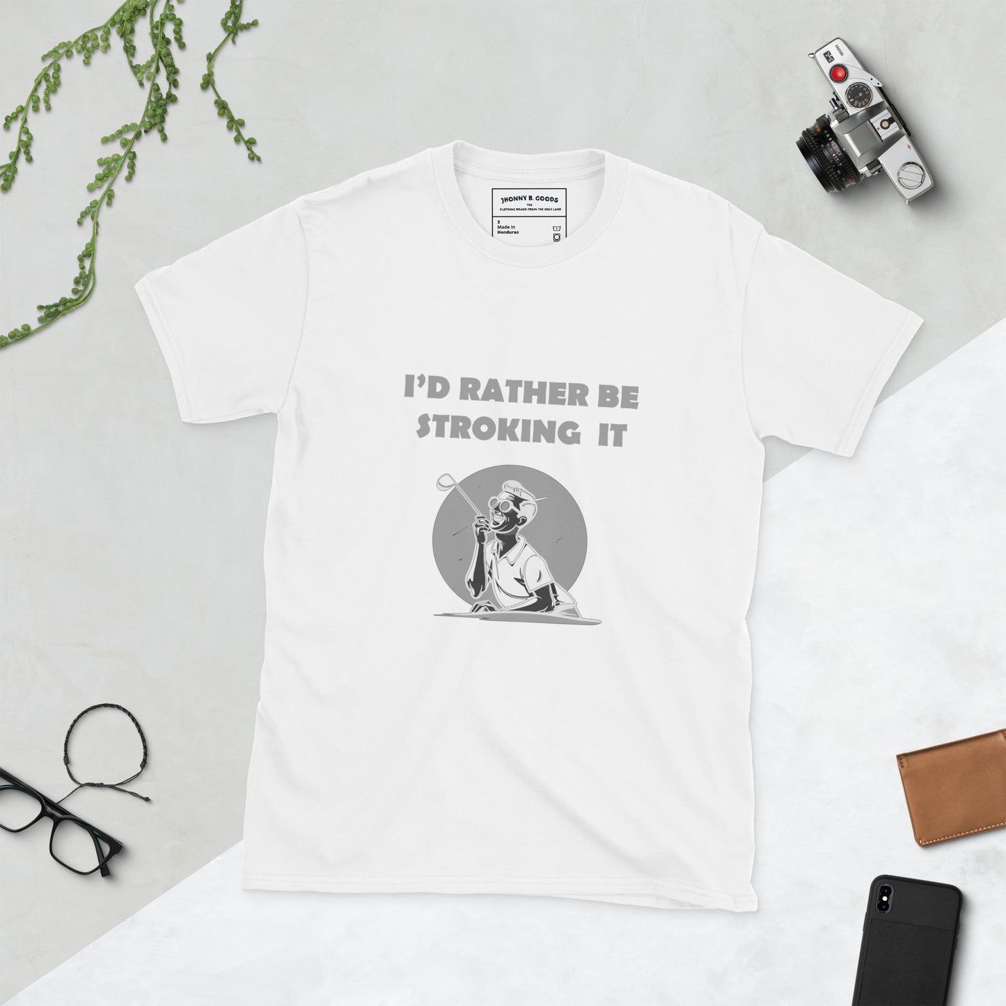 Id Rather be Stroking it Short-Sleeve Unisex T-Shirt