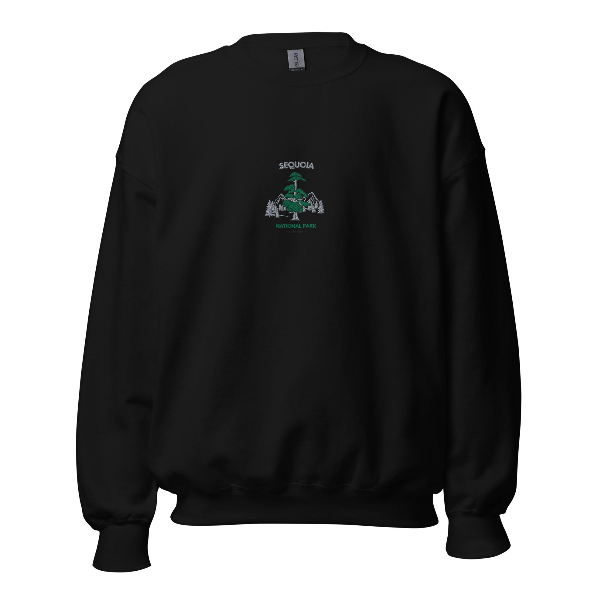 picture of a black embroidered nature sweatshirt