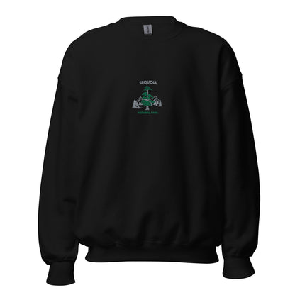 picture of a black embroidered nature sweatshirt