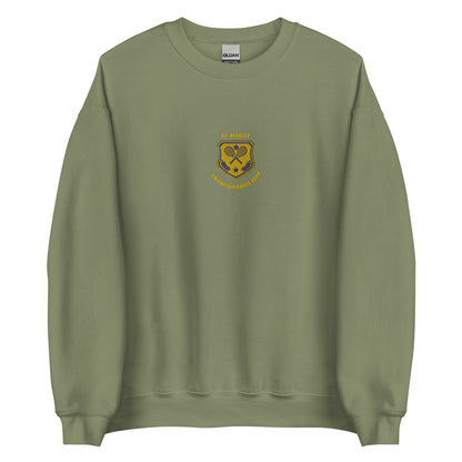 picture of green embroidered tennis sweatshirt