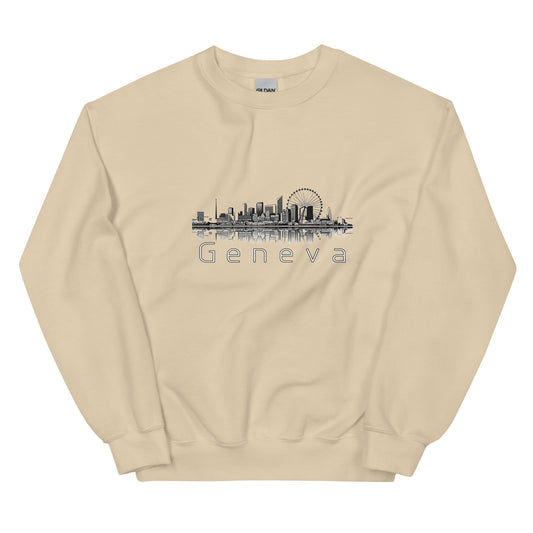 Geneva Switzerland city skyline  Unisex crewneck Sweatshirt