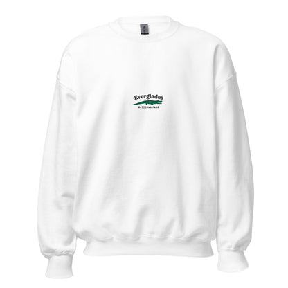 everglades embroidered crew neck sweatshirt white