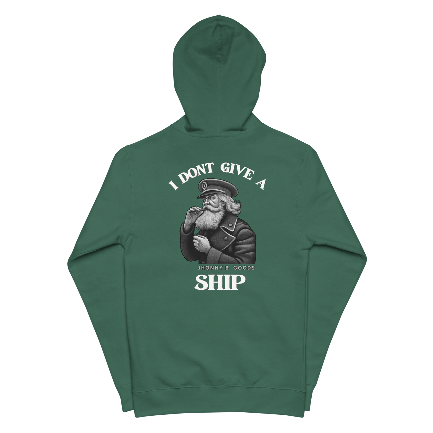 I Dont Give A Ship men's fleece zip up hoodie