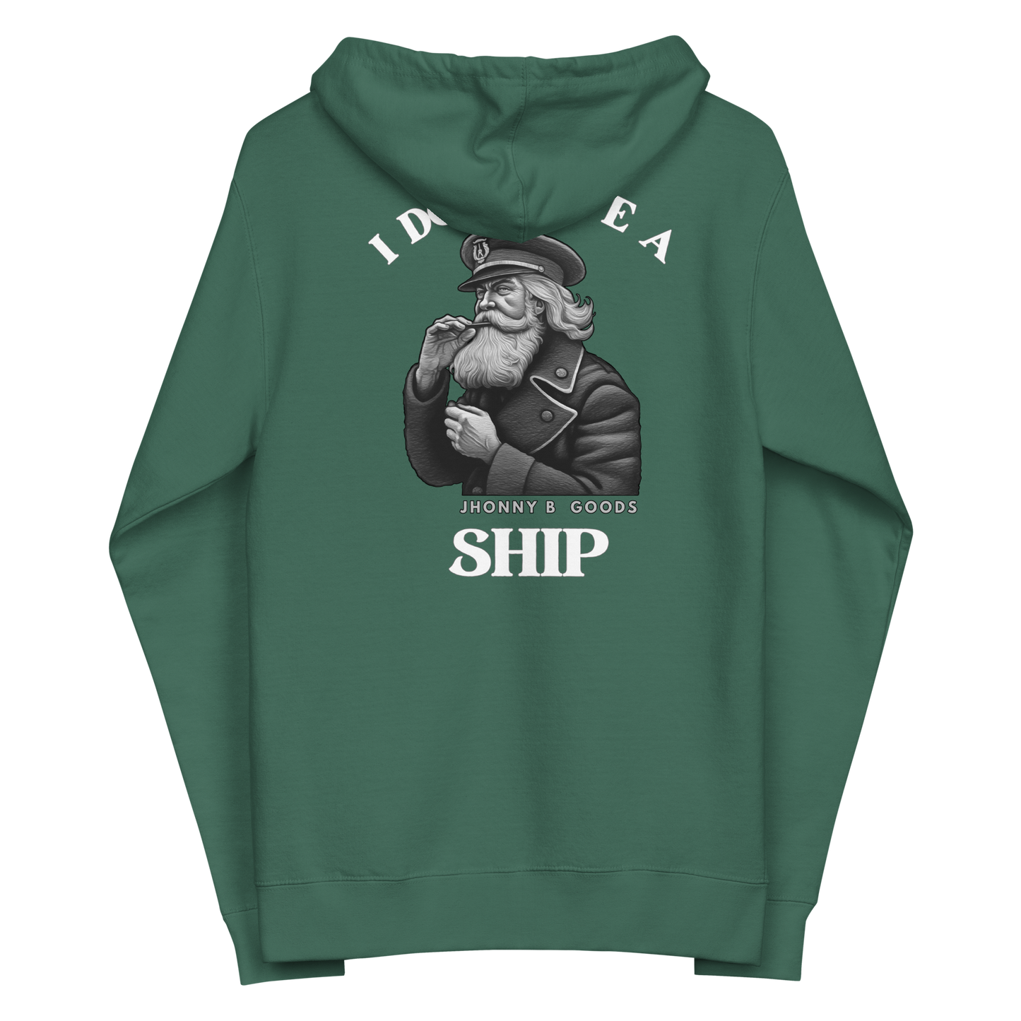 I Dont Give A Ship men's fleece zip up hoodie