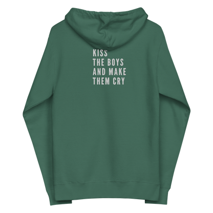 Make Boys Cry women's fleece zip up hoodie