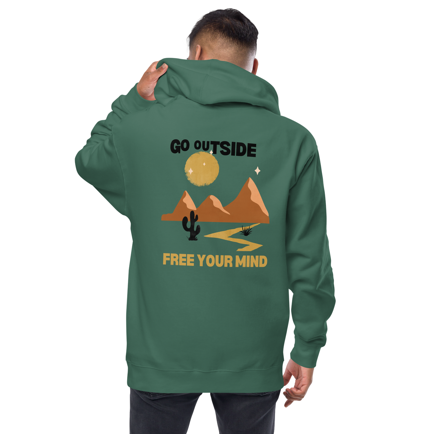 Men's Desert Roads fleece zip up hoodie