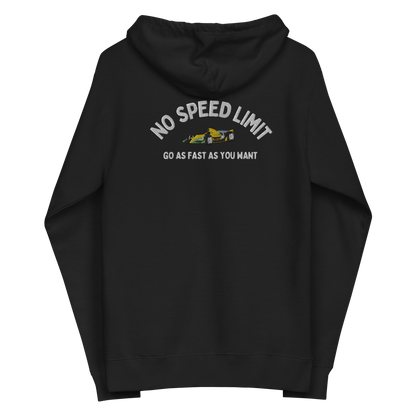 No Speed Limit men's fleece zip up hoodie