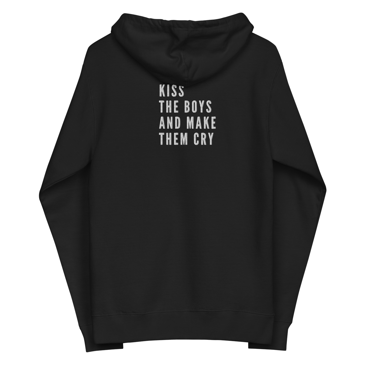 Make Boys Cry women's fleece zip up hoodie