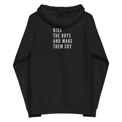 Make Boys Cry women's fleece zip up hoodie