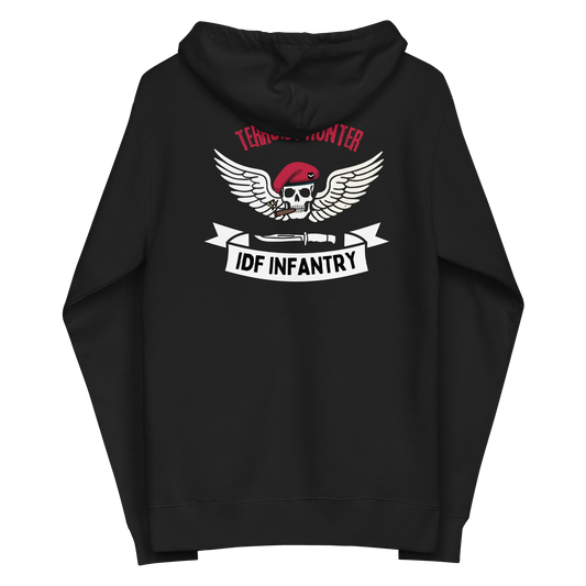 Terrorist Hunter men's fleece zip up hoodie