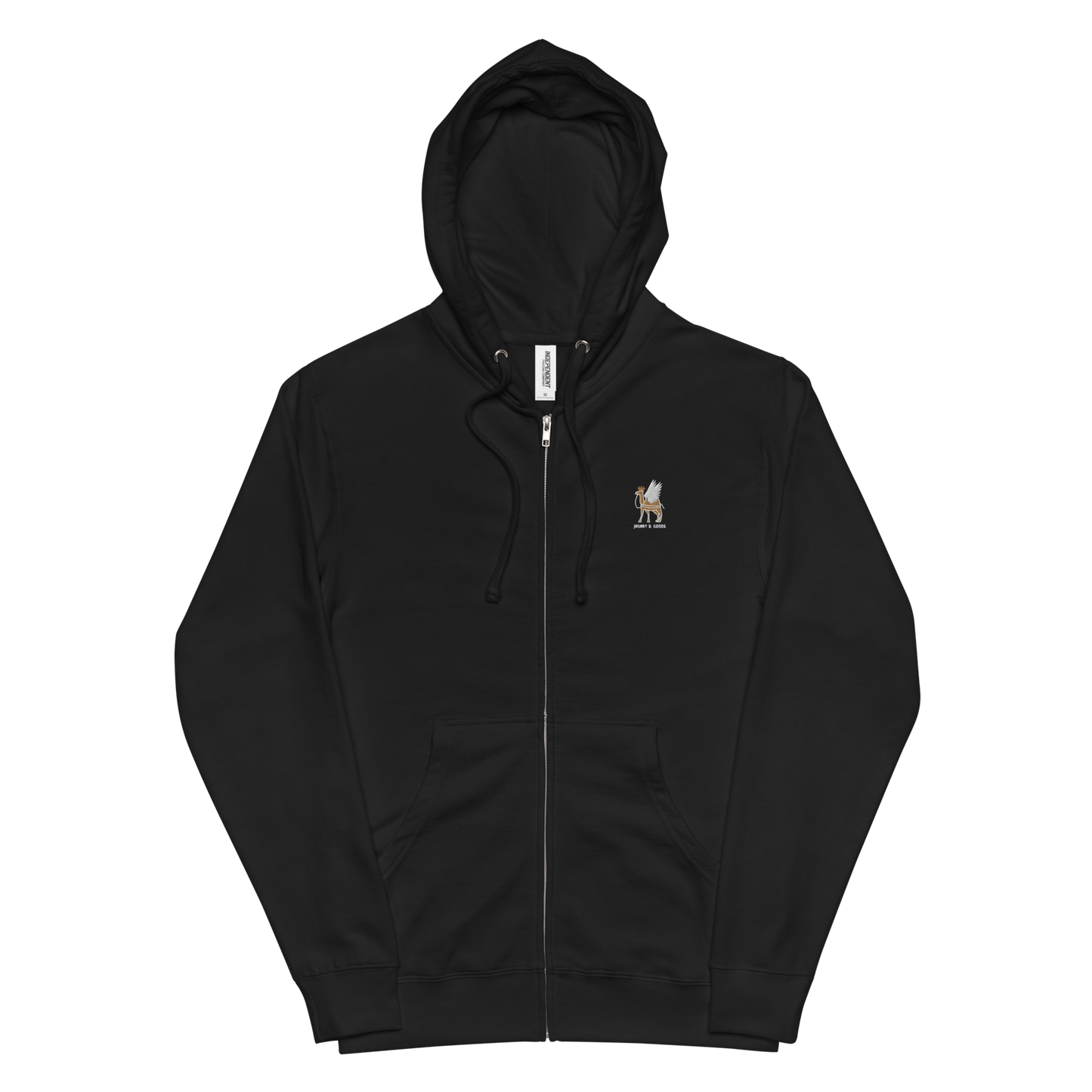 Jhonny b Goods Classic Embroiderd Logo fleece zip up hoodie