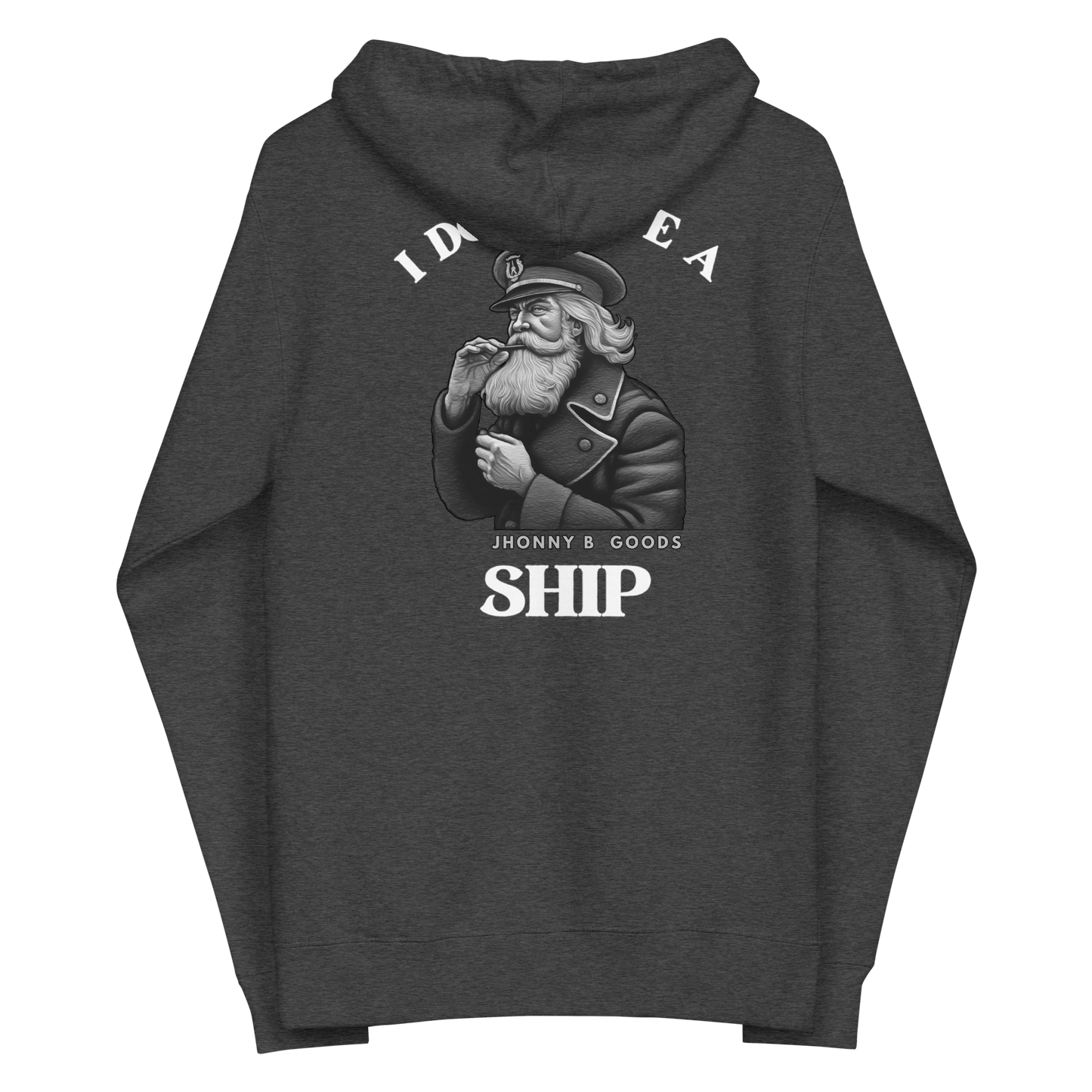 I Dont Give A Ship men's fleece zip up hoodie