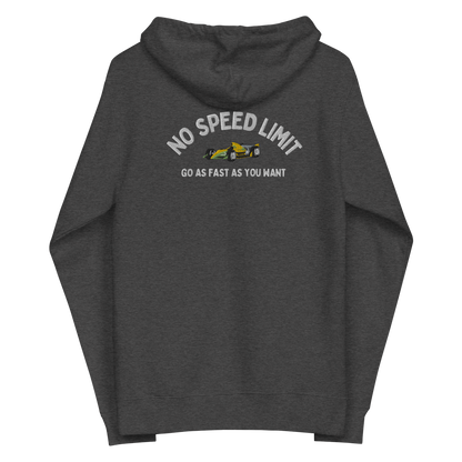 No Speed Limit men's fleece zip up hoodie