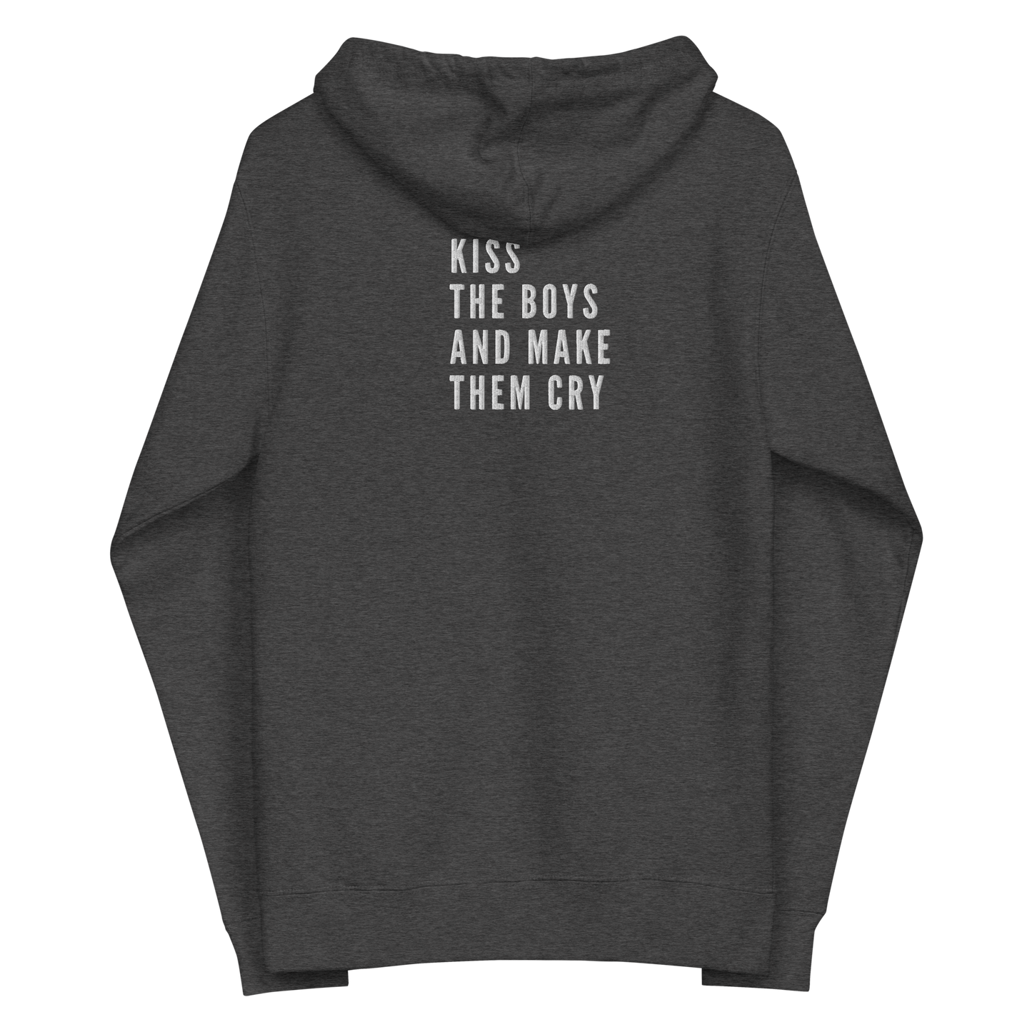 Make Boys Cry women's fleece zip up hoodie