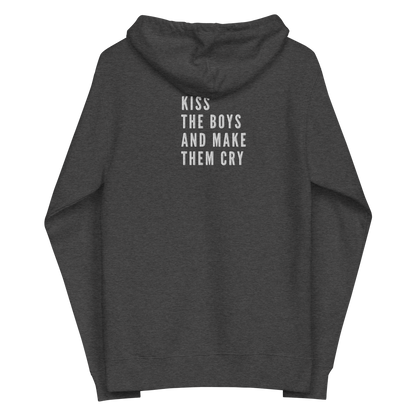 Make Boys Cry women's fleece zip up hoodie