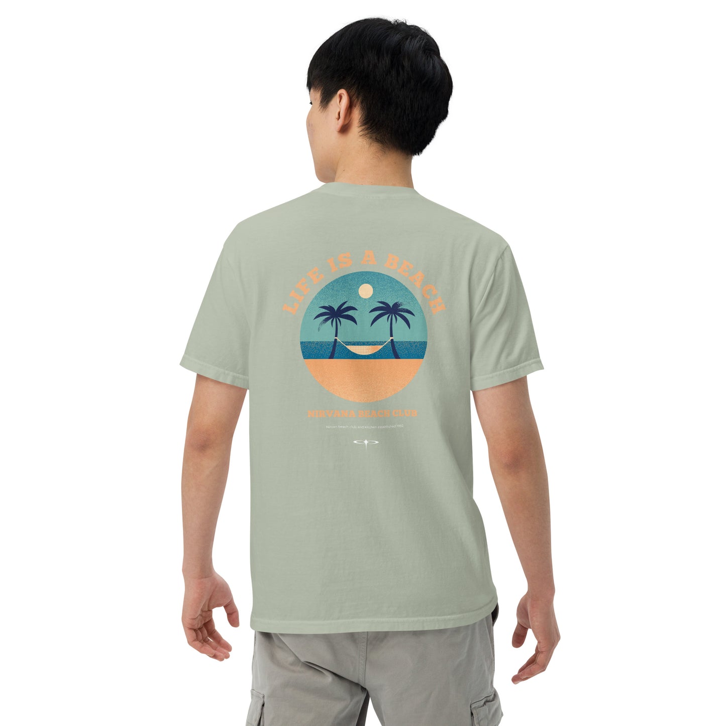 Life Is A Beach men garment-dyed heavyweight t-shirt