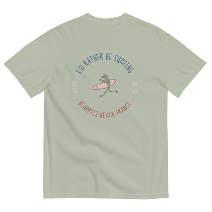 picture of light green surfing tee