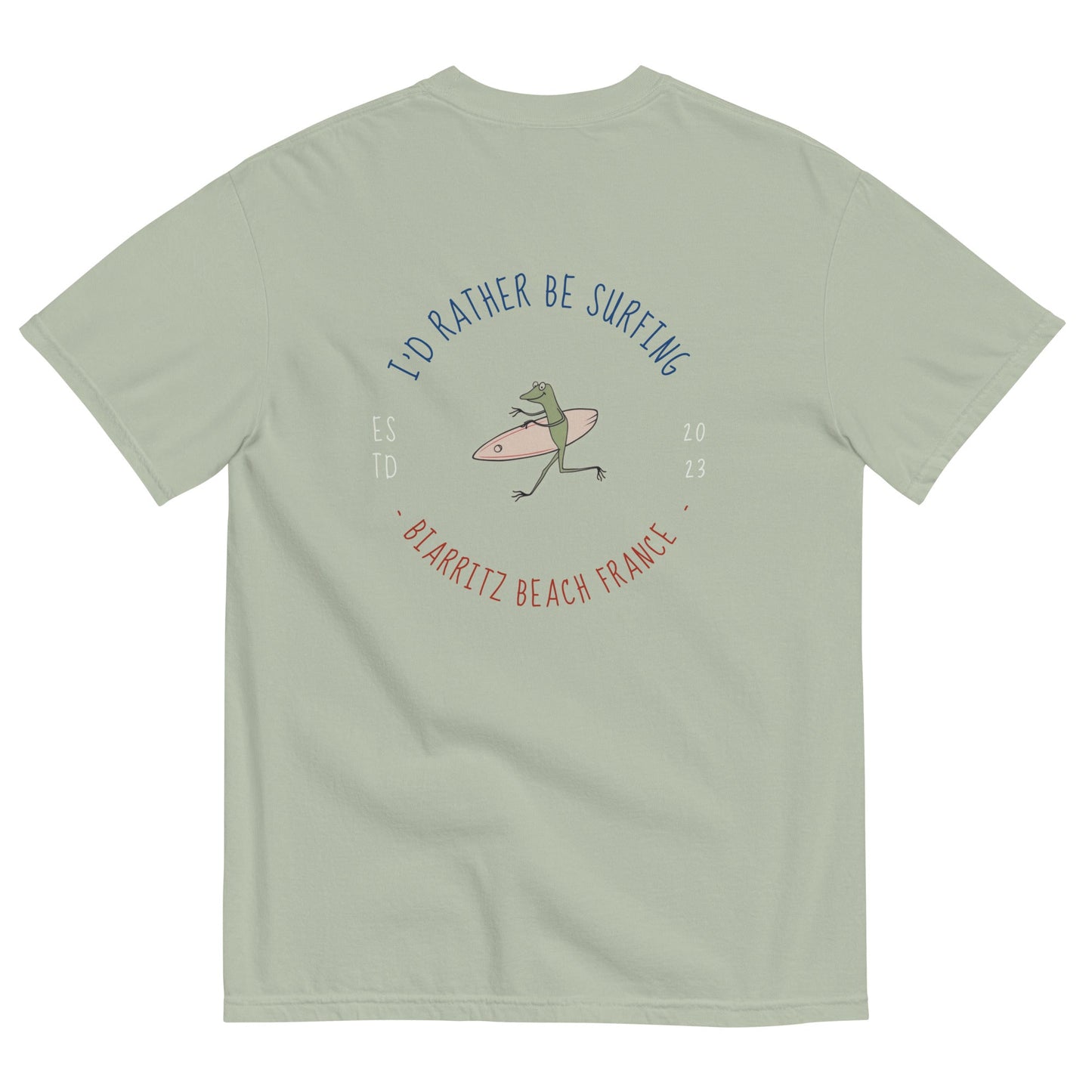 picture of light green surfing tee