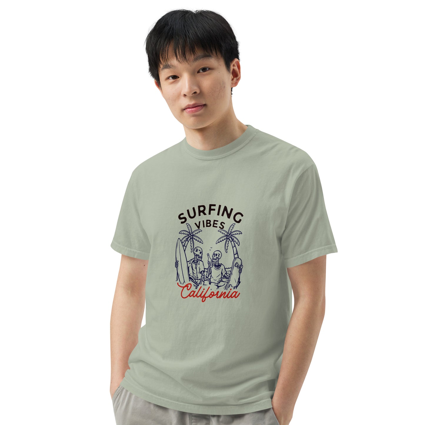 Surfing Vibes California men garment-dyed heavyweight t-shirt