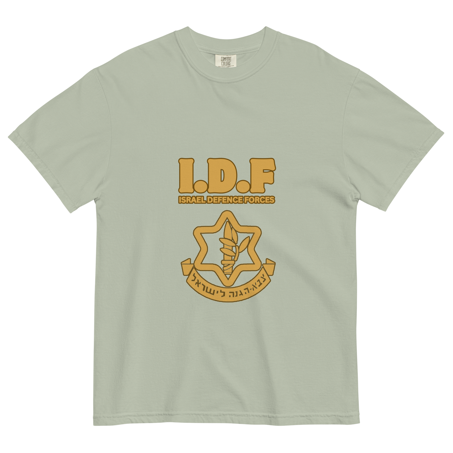 Vintage IDF logo men's garment-dyed heavyweight t-shirt