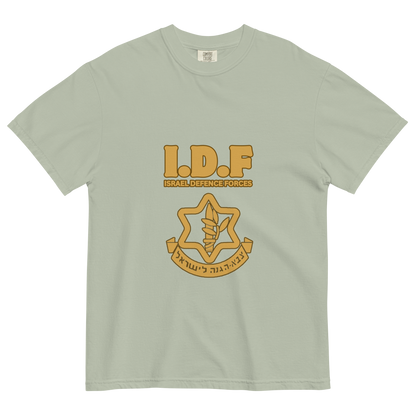 Vintage IDF logo men's garment-dyed heavyweight t-shirt