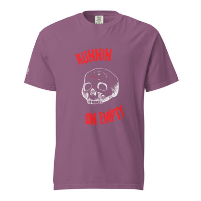 Runnin on empty men garment-dyed heavyweight t-shirt