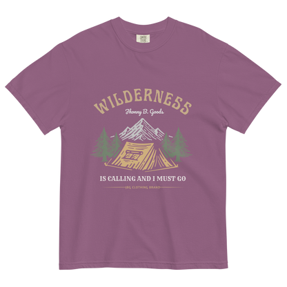 Men's Wilderness Is Calling garment-dyed heavyweight t-shirt