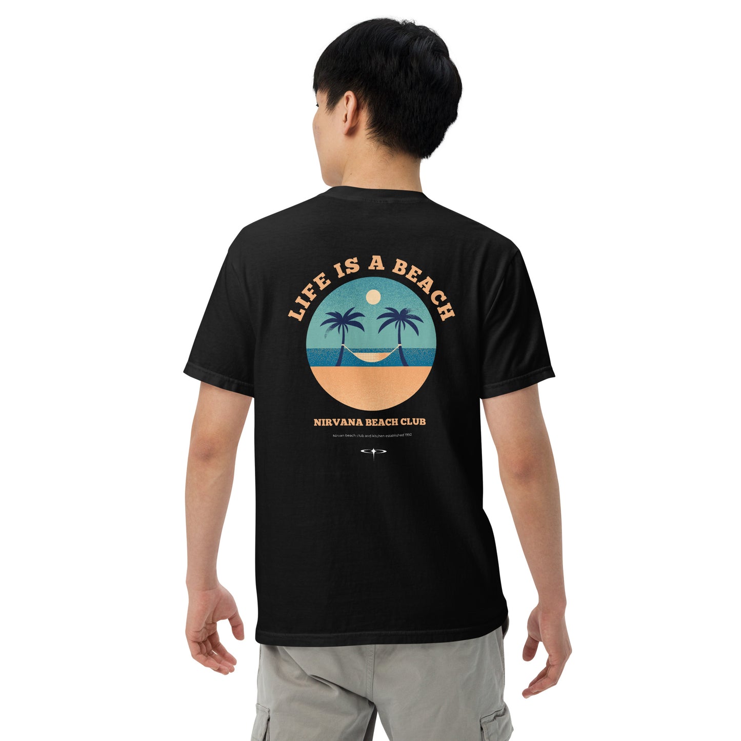 Life Is A Beach men garment-dyed heavyweight t-shirt