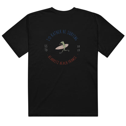 I'd Rather Be Surfing Biarritz women's garment-dyed heavyweight t-shirt