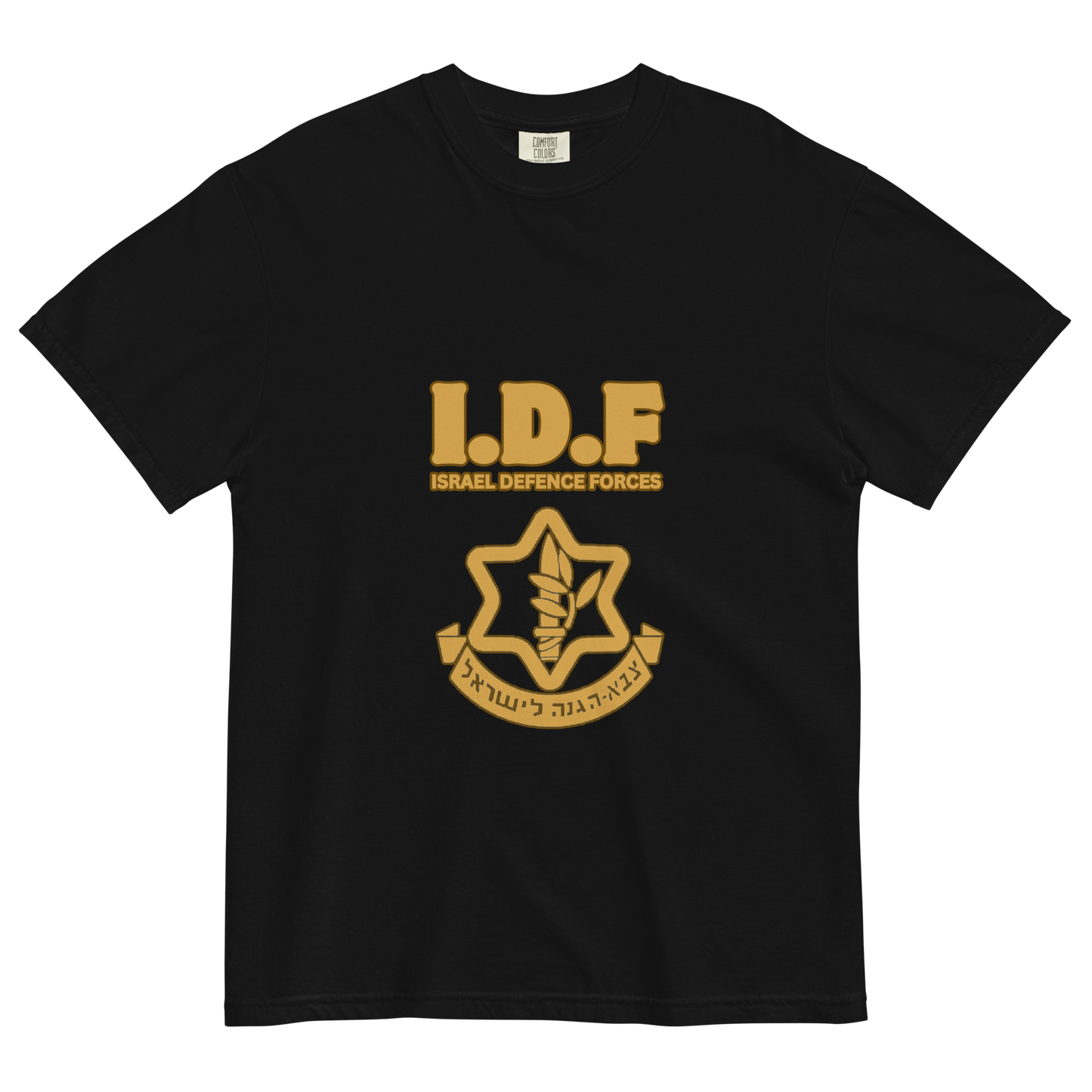 Vintage IDF logo men's garment-dyed heavyweight t-shirt