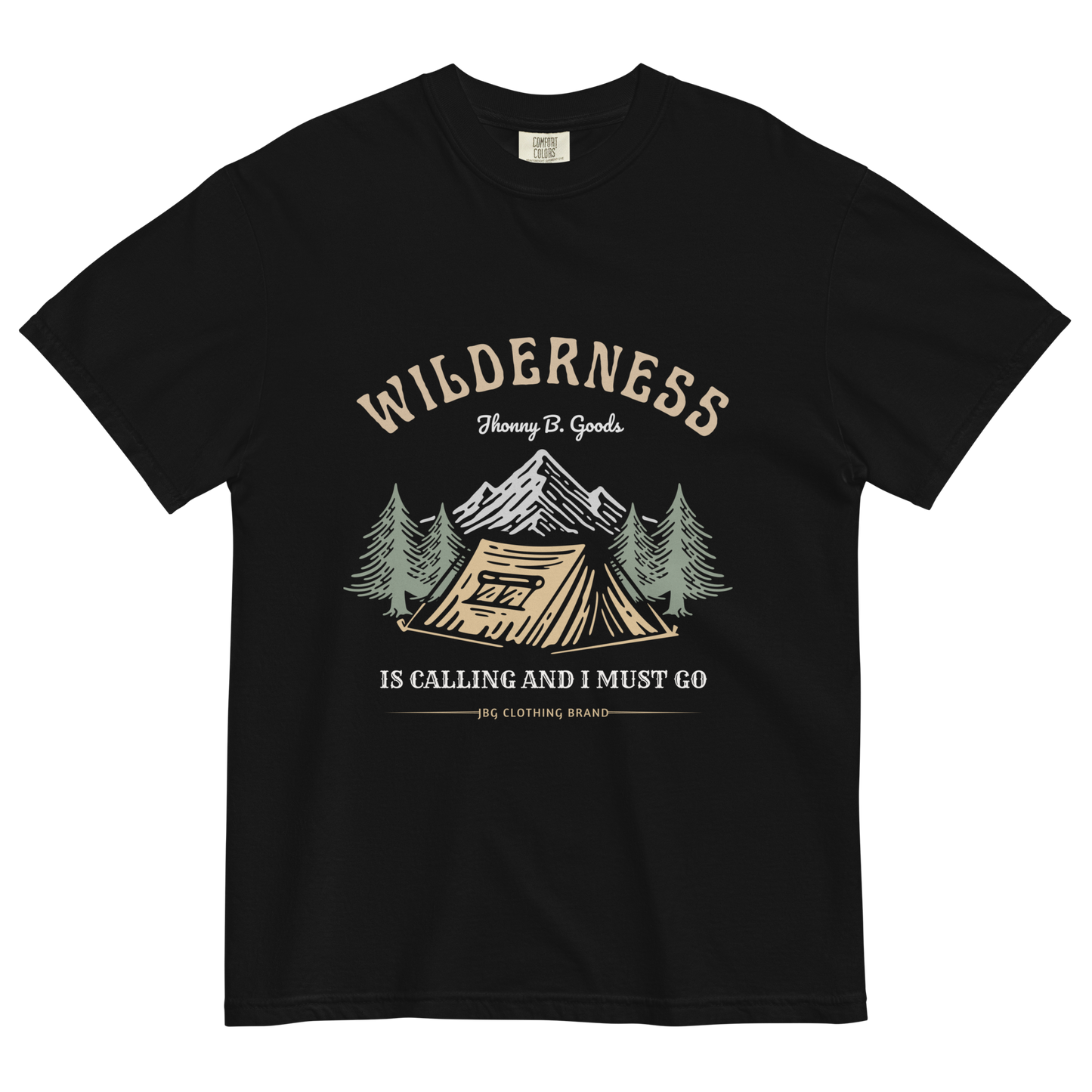 Men's Wilderness Is Calling garment-dyed heavyweight t-shirt