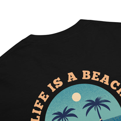 Life Is A Beach men garment-dyed heavyweight t-shirt