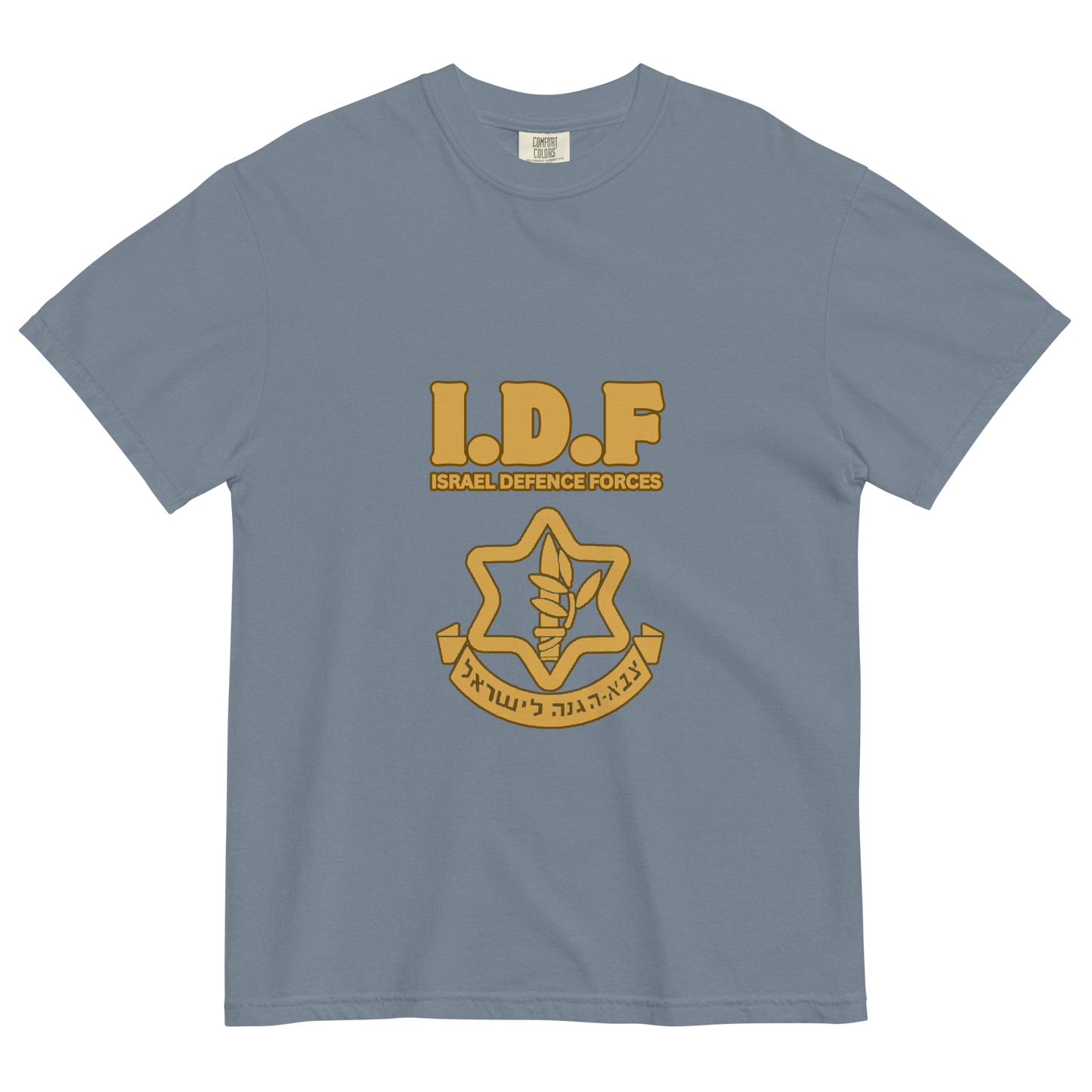 Vintage IDF logo men's garment-dyed heavyweight t-shirt