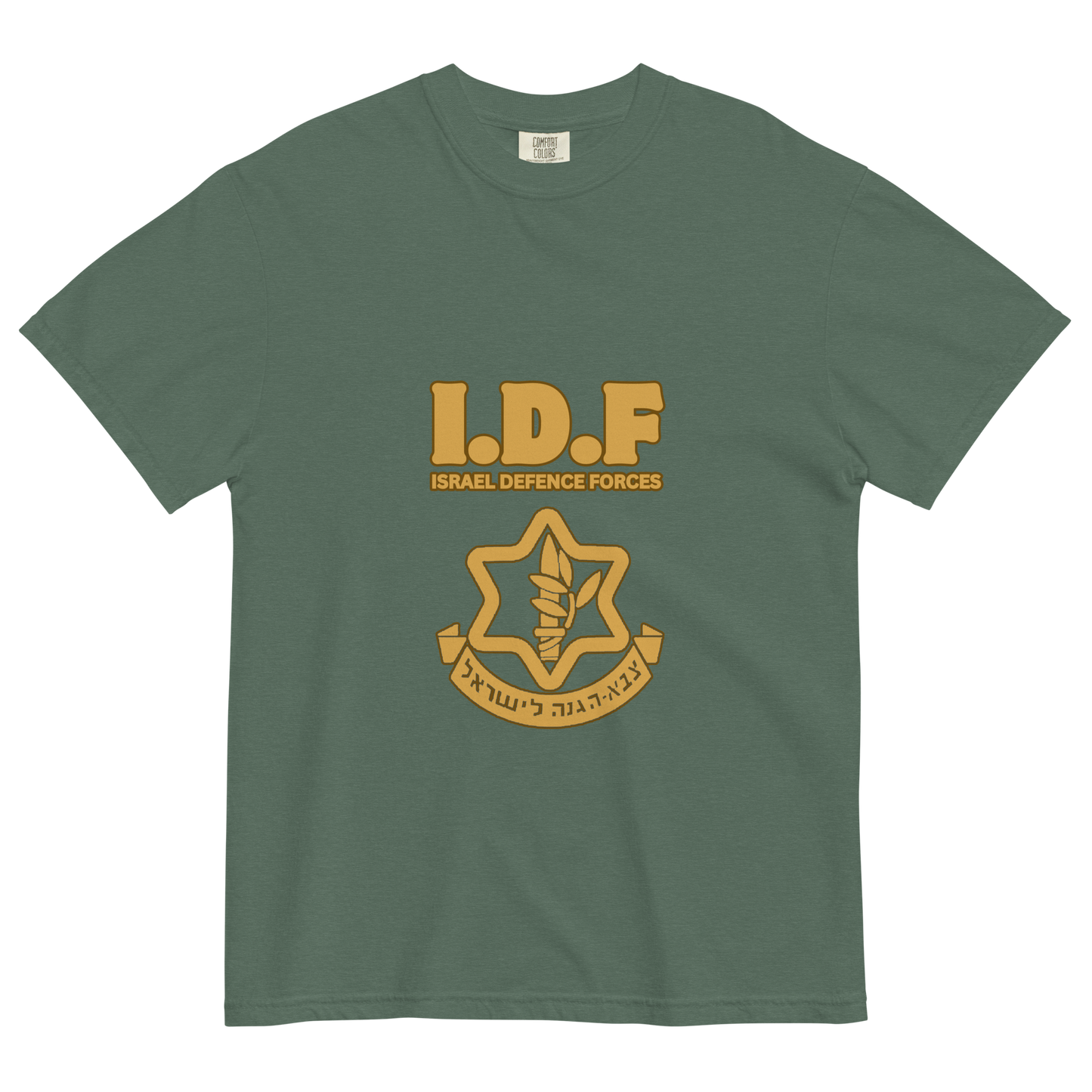 Vintage IDF logo men's garment-dyed heavyweight t-shirt