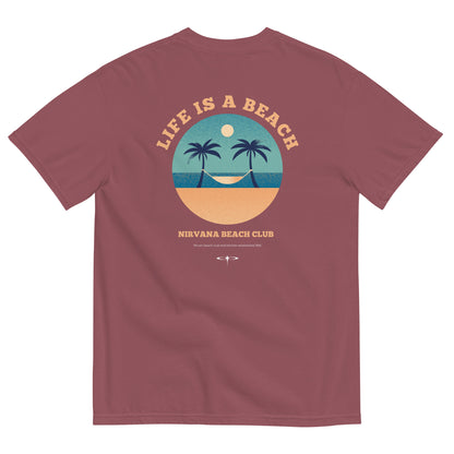 Life Is A Beach men garment-dyed heavyweight t-shirt