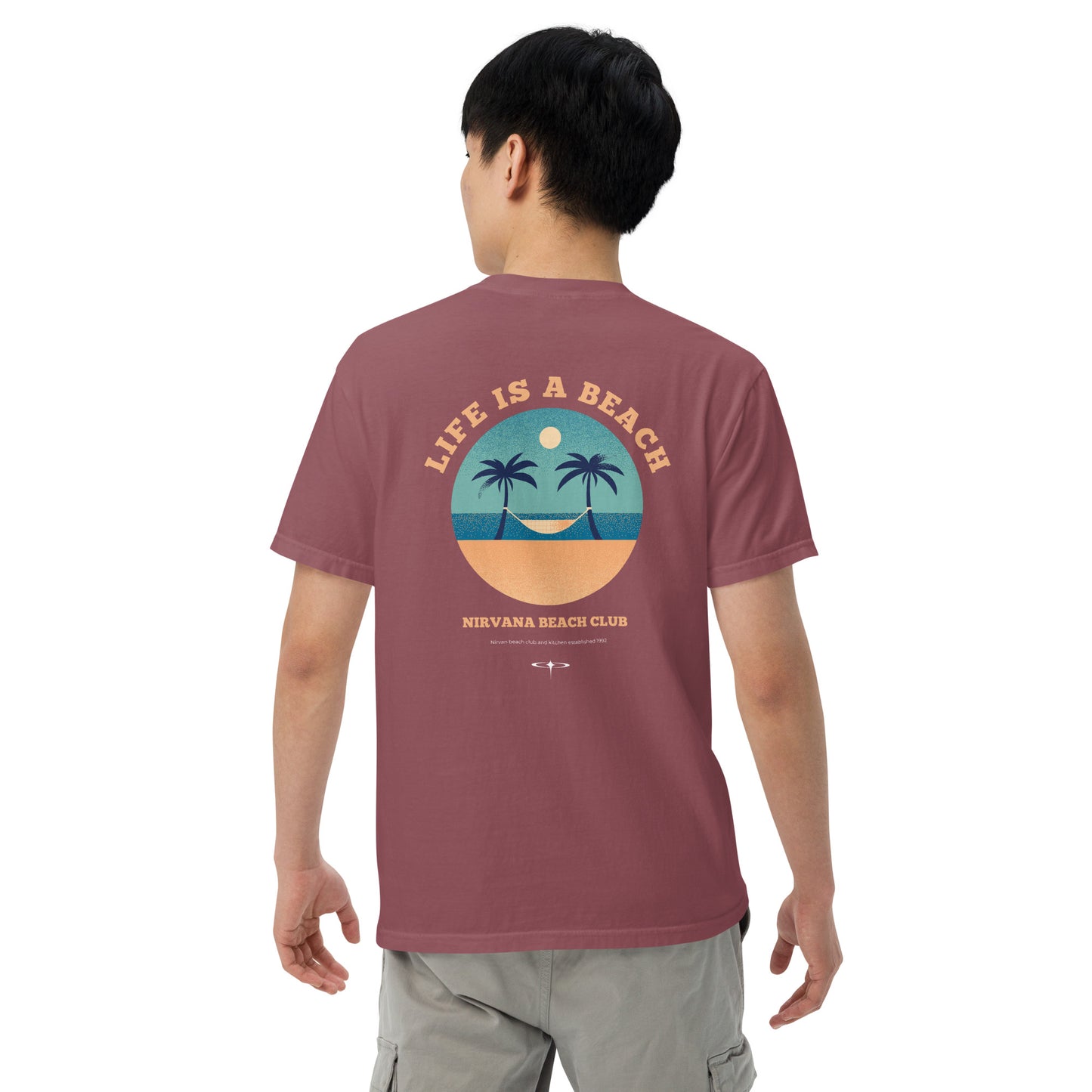 Life Is A Beach men garment-dyed heavyweight t-shirt