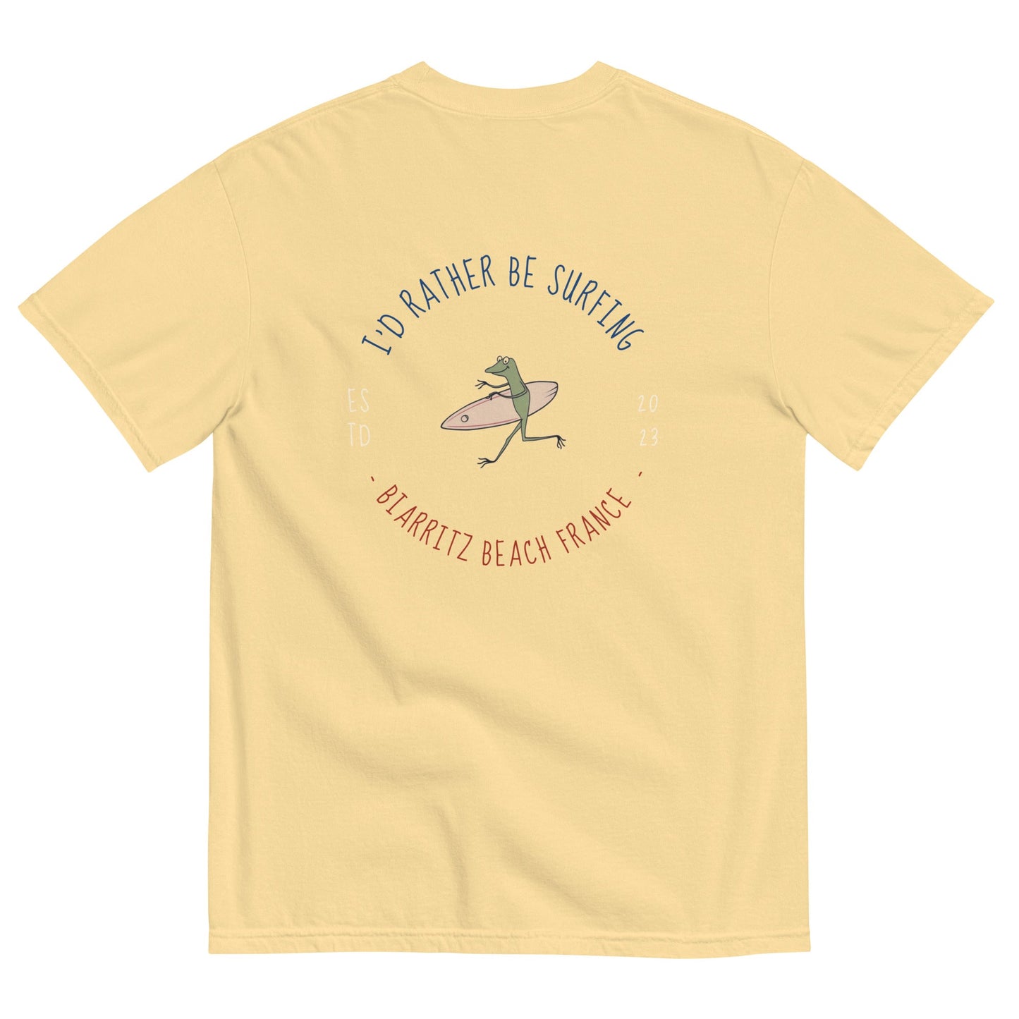 I'd Rather Be Surfing Biarritz women's garment-dyed heavyweight t-shirt