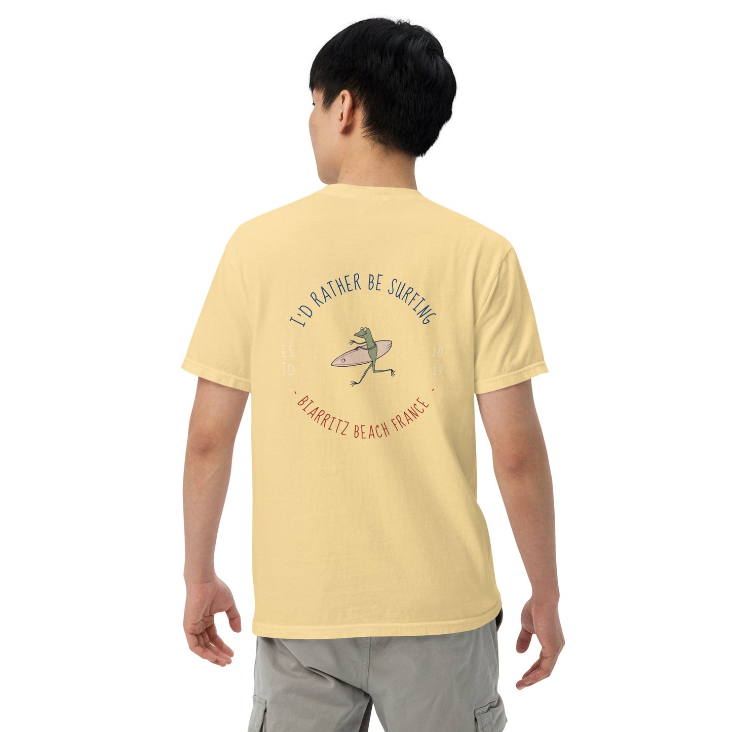 I'd Rather Be Surfing Biarritz women's garment-dyed heavyweight t-shirt