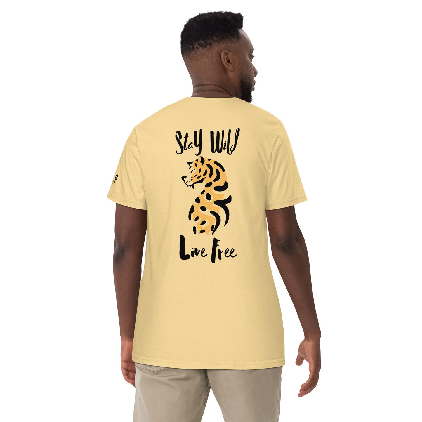 Wild Live Free men garment-dyed heavyweight t-shirt