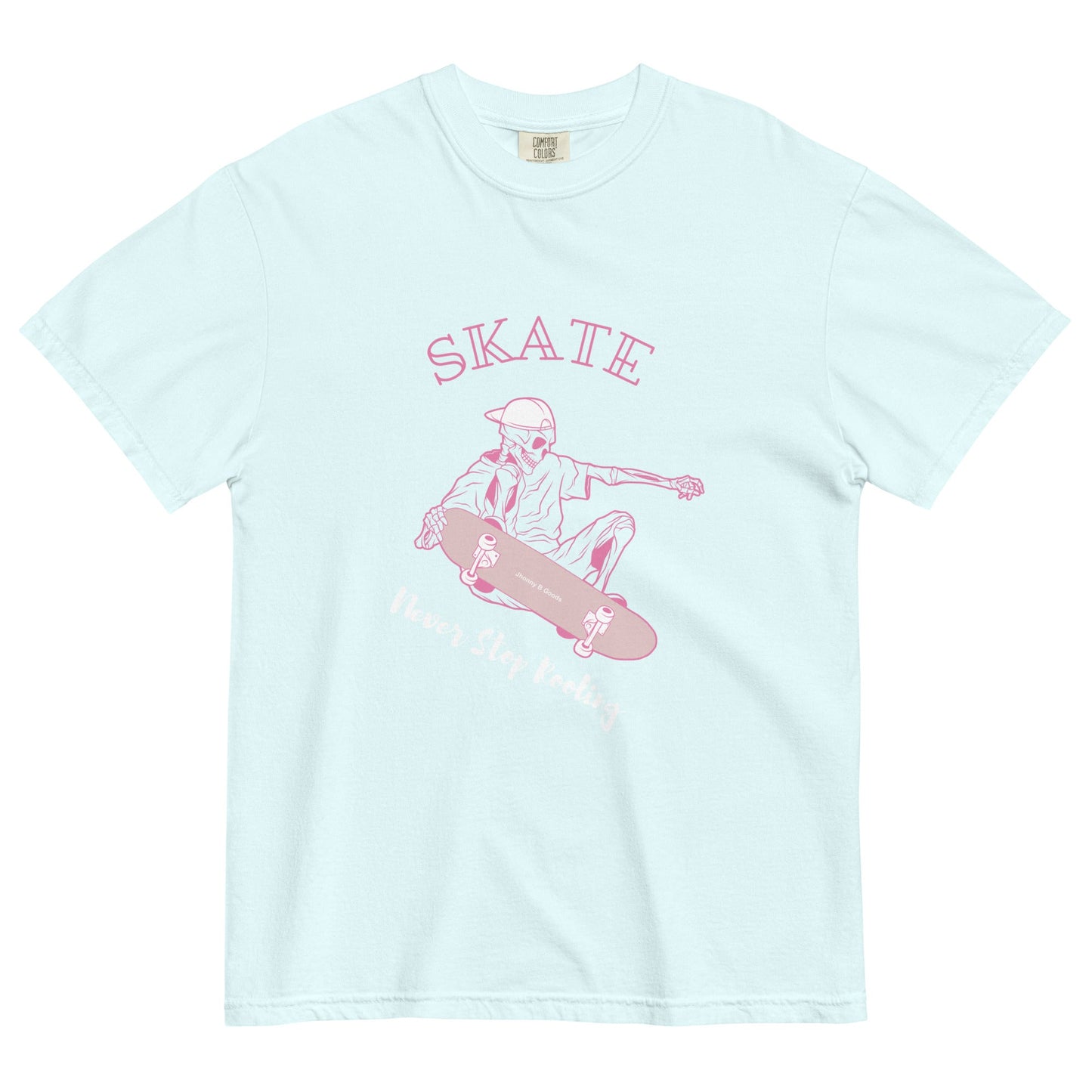 Skating Never Stop Roling women's garment-dyed heavyweight t-shirt