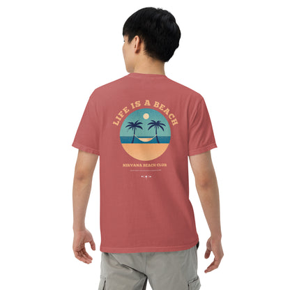 Life Is A Beach men garment-dyed heavyweight t-shirt