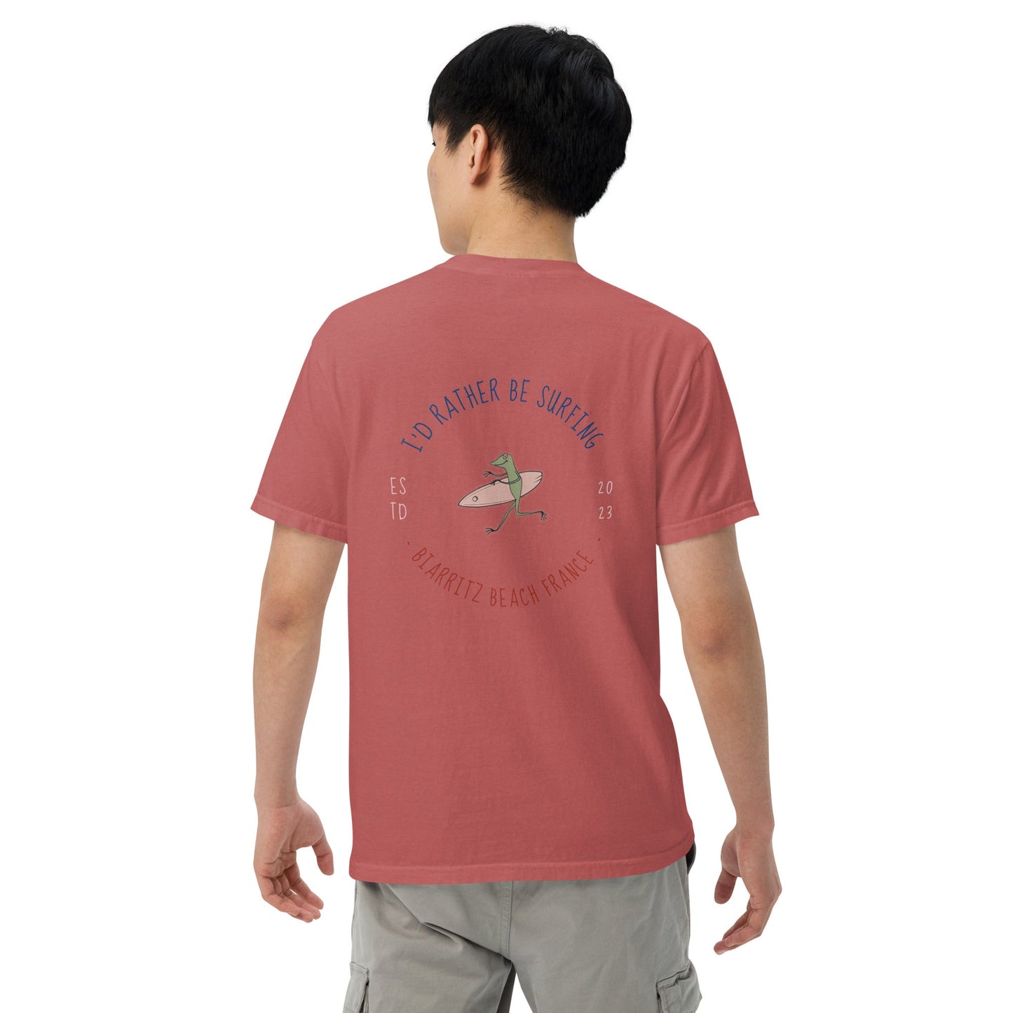 I'd Rather Be Surfing Biarritz women's garment-dyed heavyweight t-shirt